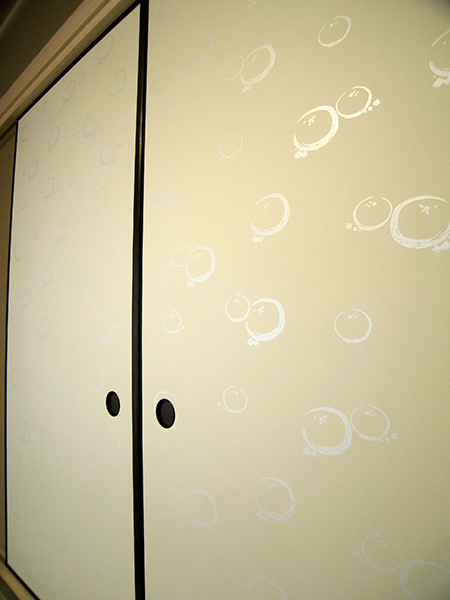 京からかみ　光琳菊