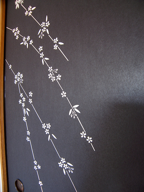 天袋からしだれ桜 三枚立て