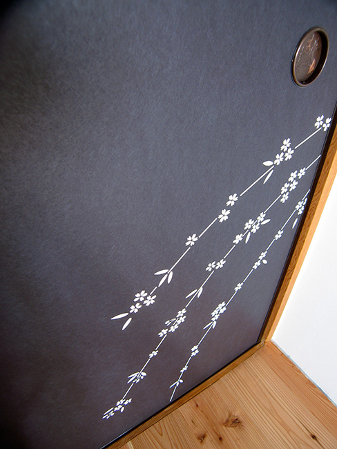 天袋からしだれ桜 三枚立て