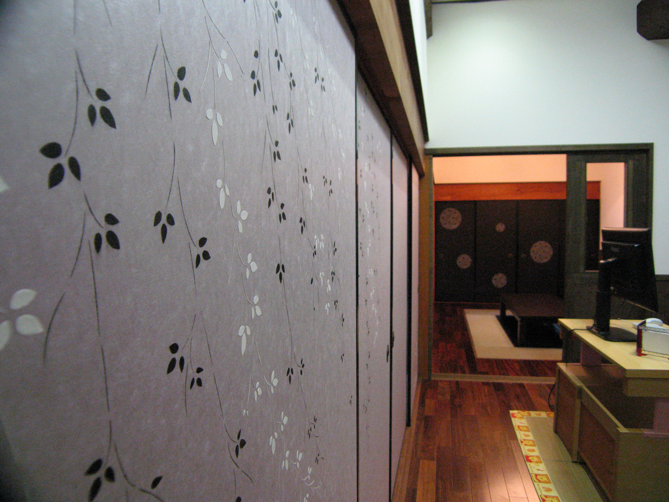 萩柄の襖（ふすま）