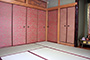 床の間と書院のある和室・からかみ襖（ふすま）「紅葉」
